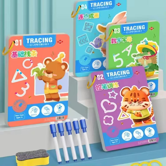 Quaderno Magico Riutilizzabile per Tracciare – Metodo Montessori