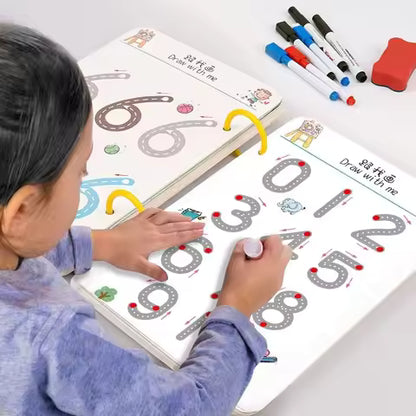 Quaderno Magico Riutilizzabile per Tracciare – Metodo Montessori